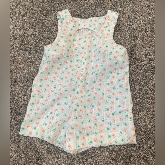 Vintage handmade teddy bear baby onesie Sleeveless Romper - Picture 2 of 6